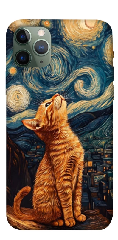 Чехол на Apple iPhone 11 Pro (5.8") van gogh cat фото 1 из 1