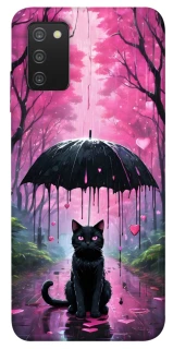 Чохол на Samsung Galaxy A03s Black cat фото 1 з 1