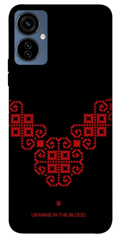 Чохол на TECNO Camon 19 Neo Чорно-червона вишиванка фото 1 з 1