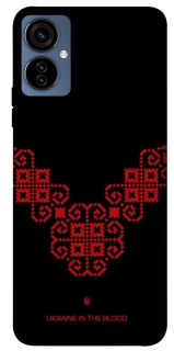Чохол на TECNO Camon 19 Neo Чорно-червона вишиванка фото 1 з 1