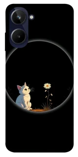 Чохол на Realme 10 4G Cat and flower фото 1 з 1