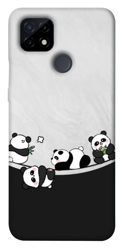 Чехол на Realme C21 Four pandas фото 1 из 1