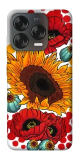 Чохол на ZTE Blade V70 Design Соняшники та маки фото 1 з 2
