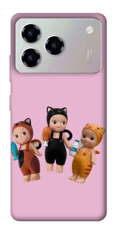 Чехол на ZTE Blade A76 Cat Cafe Trio фото 1 из 1