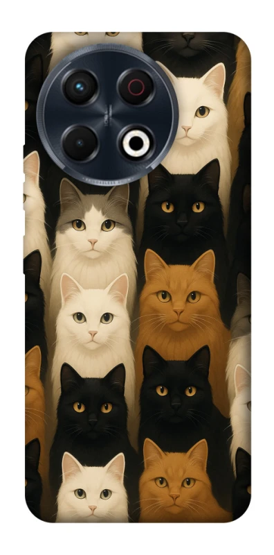 Чохол на TECNO Spark 30 Pro (KL7) Colorful Cat Collage фото 1 з 1