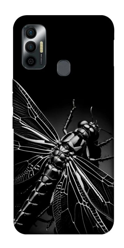 Чехол на TECNO Spark 7 Black dragonfly фото 1 из 1