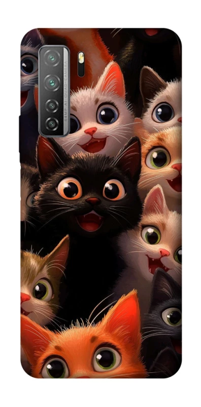 Чохол на Huawei Nova 7 SE happy cats фото 1 з 1