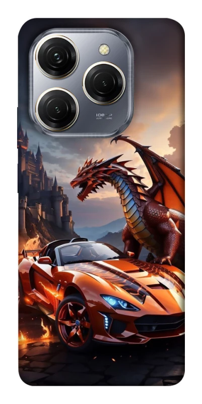 Чохол на TECNO Spark 20 Pro Сar and dragon фото 1 з 1