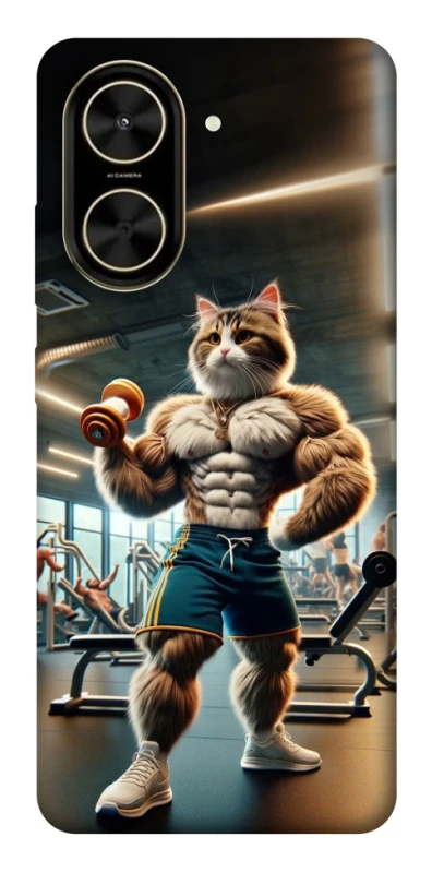 Чехол на Xiaomi Poco C71 Качок кот фото 1 из 1