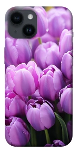 Чехол на Apple iPhone 14 (6.1") Фиолетовые тюльпаны фото 1 из 1