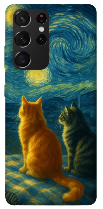 Чохол на Samsung Galaxy S21 Ultra Cats under the stars фото 1 з 1