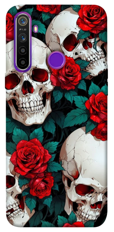 Чехол на Realme 5 skull and rose фото 1 из 1