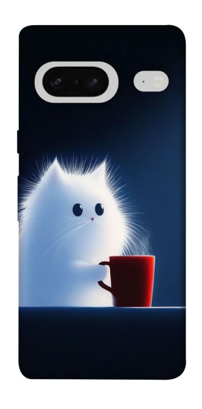 Чехол на Google Pixel 7 Чехол кот с кофе фото 1 из 1