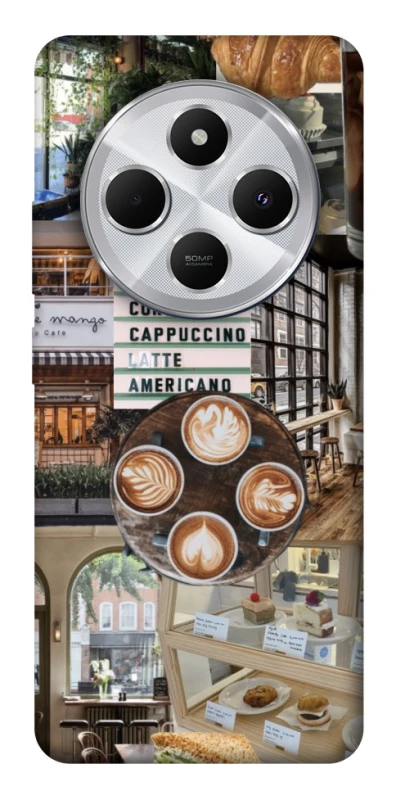 Чохол на Xiaomi Redmi 14C / Poco C75 Coffee collage ver.5 фото 1 з 1