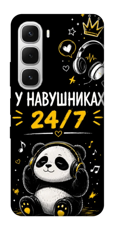 Чехол на Infinix Hot 60i У навушниках 24/7 фото 1 из 1