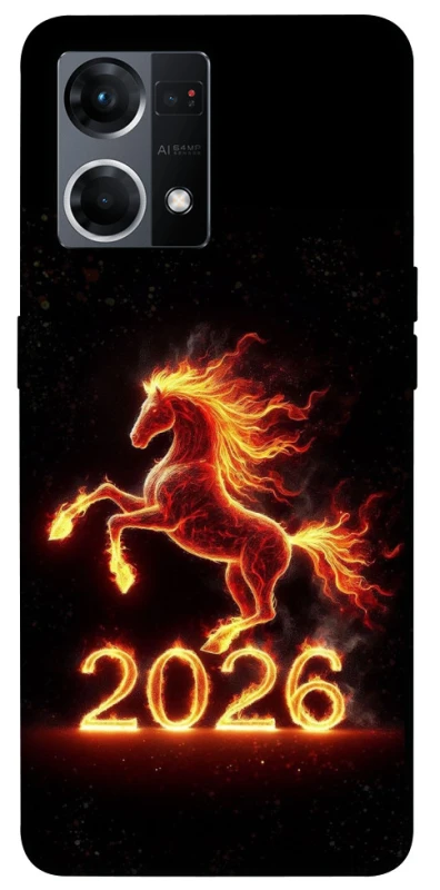 Чохол на Oppo Reno 7 4G Red Fire Horse ver.1 фото 1 з 1