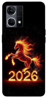 Чохол на Oppo Reno 7 4G Red Fire Horse ver.1 фото 1 з 1