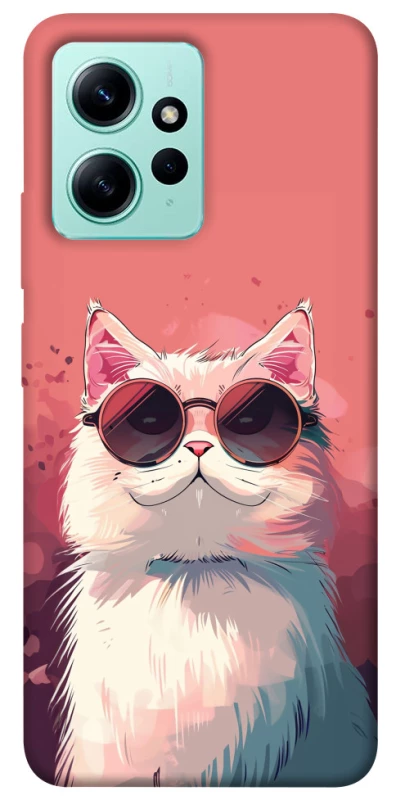 Чехол на Xiaomi Redmi Note 12 4G Сat with glasses фото 1 из 1