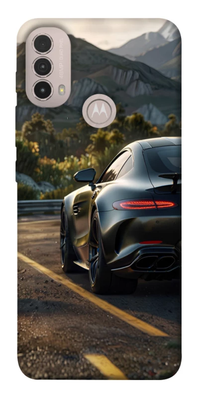 Чохол на Motorola Moto E40 Car in the mountains фото 1 з 1