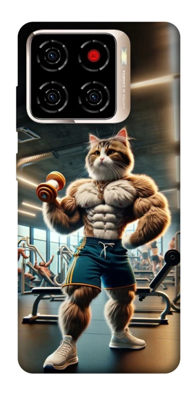 Чехол на ZTE Blade A56 Качок кот фото 1 из 1