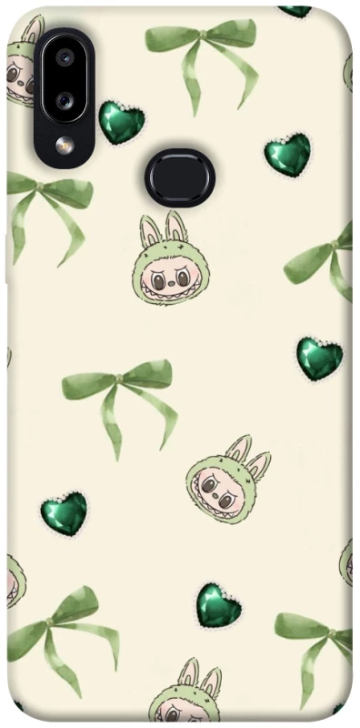 Чохол на Samsung Galaxy A10s Labubu Green Heart фото 1 з 1