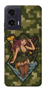 Чохол на Motorola Moto G35 Military Waifu фото 1 з 1