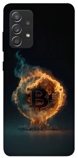 Чехол на Samsung Galaxy A72 4G / A72 5G Fire Bitcoin фото 1 из 1
