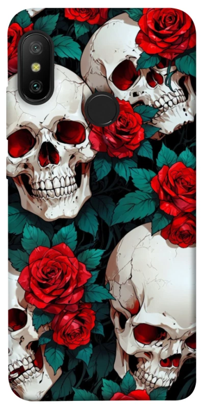 Чохол на Xiaomi Mi A2 Lite / Xiaomi Redmi 6 Pro skull and rose фото 1 з 1