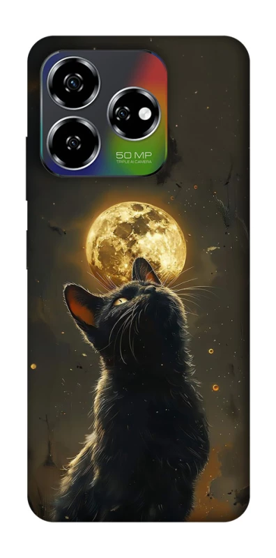 Чехол на ZTE Nubia V60 Кот под луной v2 фото 1 из 1