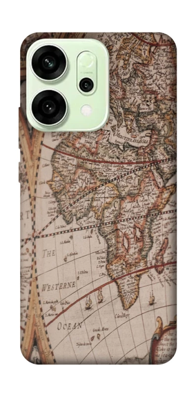 Чехол на Oppo Reno 14 Карта путешествий фото 1 из 1