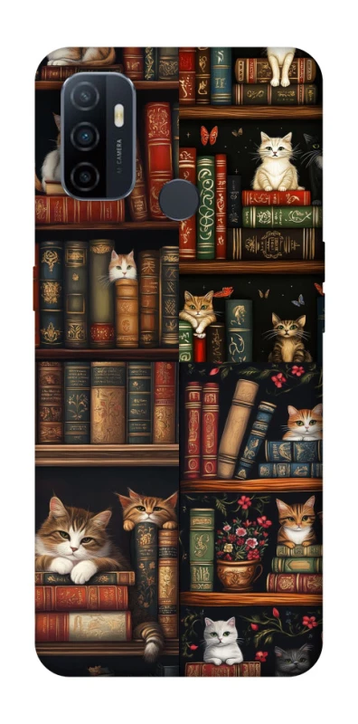 Чохол на Oppo A53 / A32 / A33 Cats & Books фото 1 з 1
