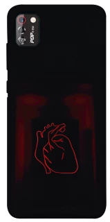Чехол на TECNO POP 4 Pro Красное сердце фото 1 из 1