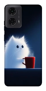 Чохол на Motorola Moto G24 Чохол кіт з кавою фото 1 з 1