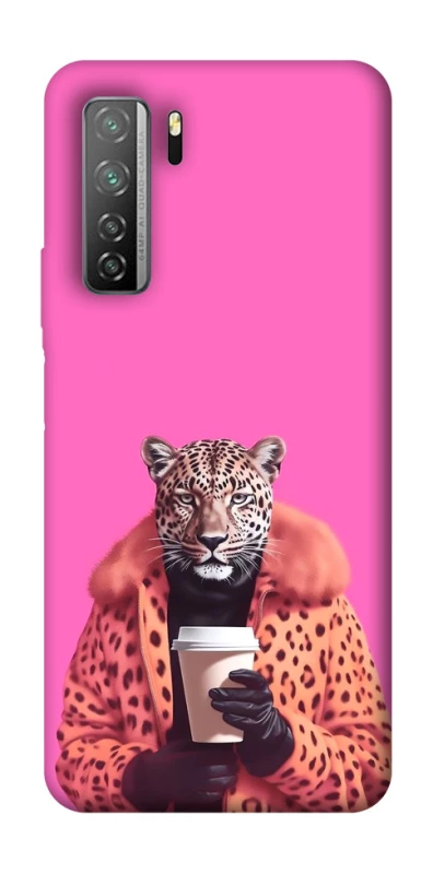Чохол на Huawei Nova 7 SE Леопард з кавою фото 1 з 1