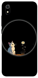 Чехол на Xiaomi Redmi 7A Cat and flower фото 1 из 1