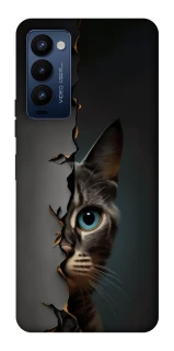 Чехол на TECNO Camon 18 Pro Кот-подглядыватель v2 фото 1 из 1
