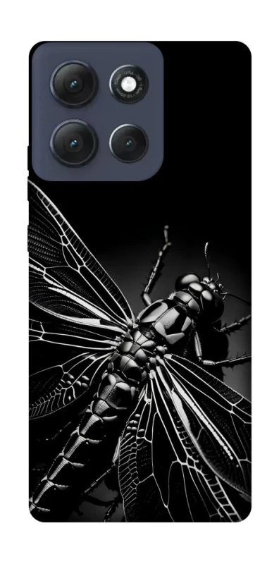 Чохол на Motorola Moto G86 Power Black dragonfly фото 1 з 1