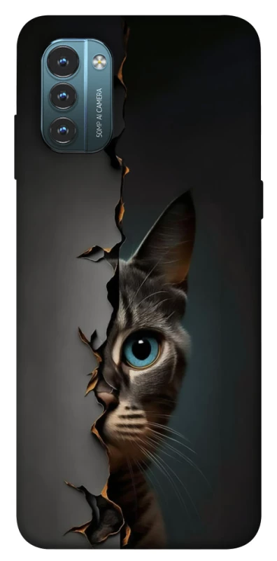 Чохол на Nokia G21 Кіт-підглядач v2 фото 1 з 1