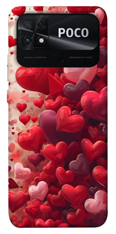 Чехол на Xiaomi Poco C40 Many hearts фото 1 из 1