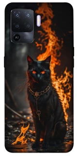 Чехол на Oppo A94 Огненный кот фото 1 из 1