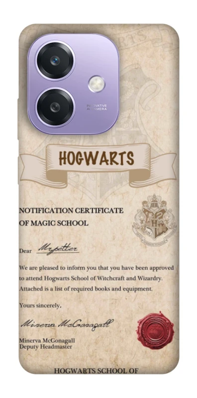 Чехол на Oppo A3 4G The Hogwarts acceptance letter фото 1 из 1