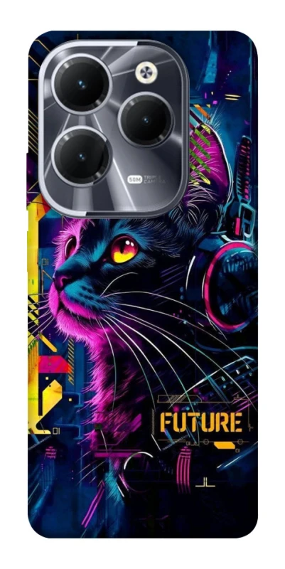 Чохол на Infinix Hot 40 Pro Cyber Cat v2 фото 1 з 1