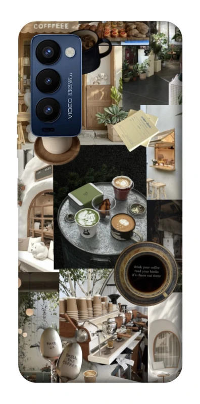 Чохол на TECNO Camon 18 Pro Coffee collage ver.4 фото 1 з 1