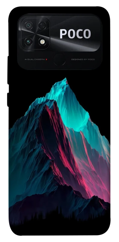 Чохол на Xiaomi Poco C40 Neon mountains фото 1 з 1
