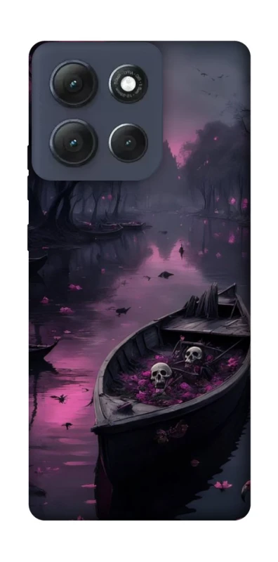 Чохол на Motorola Moto G86 Power Boat and flamingo фото 1 з 1