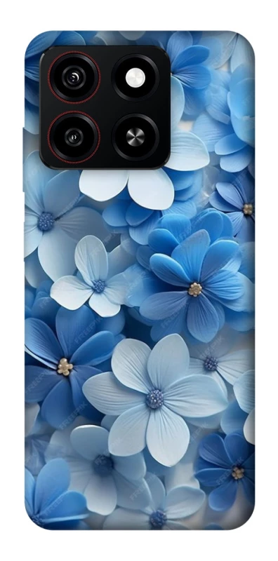 Чехол на ZTE Blade A35 4G Синие цветы фото 1 из 1