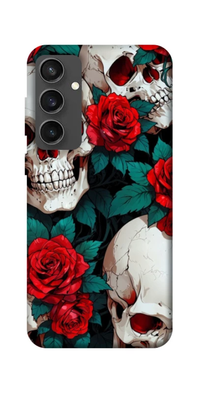 Чохол на Samsung Galaxy S24 FE skull and rose фото 1 з 1
