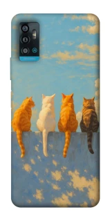 Чехол на ZTE Blade A71 cats on wall фото 1 из 1