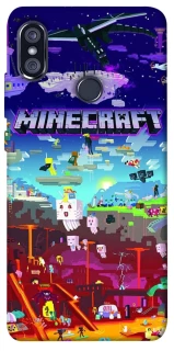 Чехол на Xiaomi Redmi Note 5 Pro / Note 5 (AI Dual Camera) Minecraft world фото 1 из 1