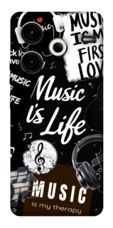 Чохол на TECNO Pova 6 Neo (LI6) Music is Life фото 1 з 1